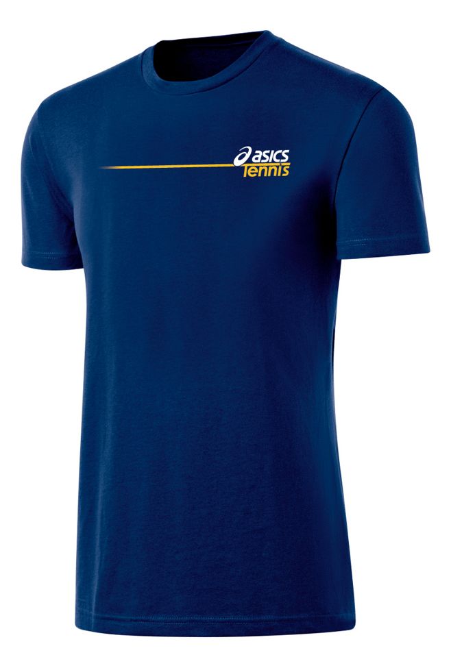 Mens ASICS Tennis Logo Tee Short Sleeve Technical Tops