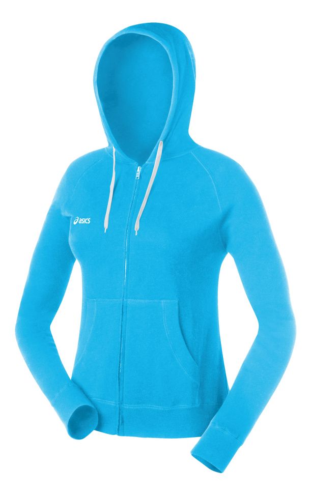 Womens ASICS Fleece Hoody Long Sleeve Full Zip Technical Tops