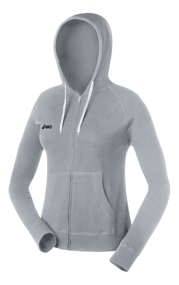 Womens ASICS Fleece Hoody Long Sleeve Full Zip Technical Tops