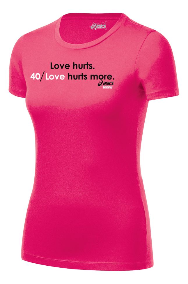 Womens ASICS Love Hurts Tee Short Sleeve Technical Tops