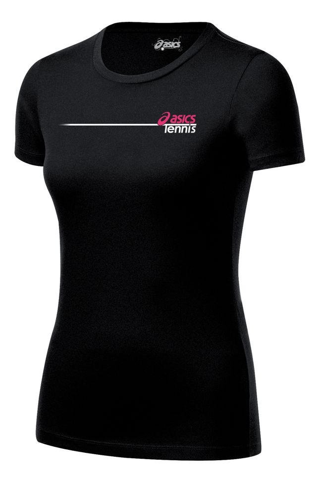 Womens ASICS Tennis Logo Tee Short Sleeve Technical Tops