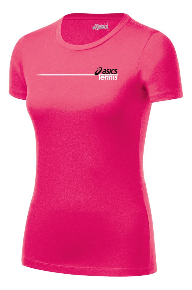 Womens ASICS Tennis Logo Tee Short Sleeve Technical Tops