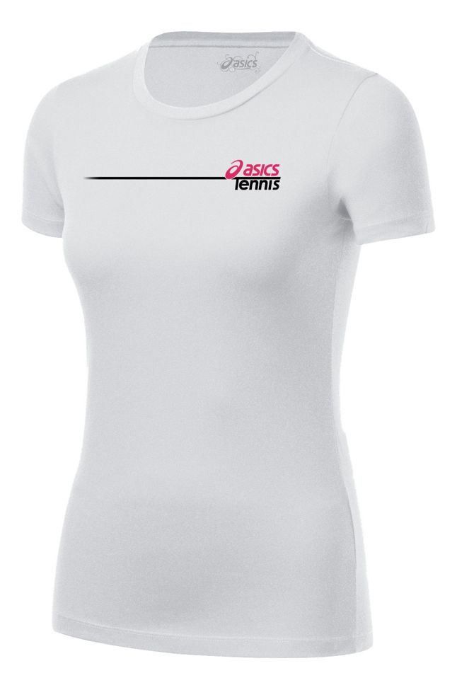 Womens ASICS Tennis Logo Tee Short Sleeve Technical Tops