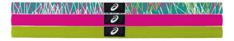 Womens ASICS Hera 3Pk Thin Headbands Headwear