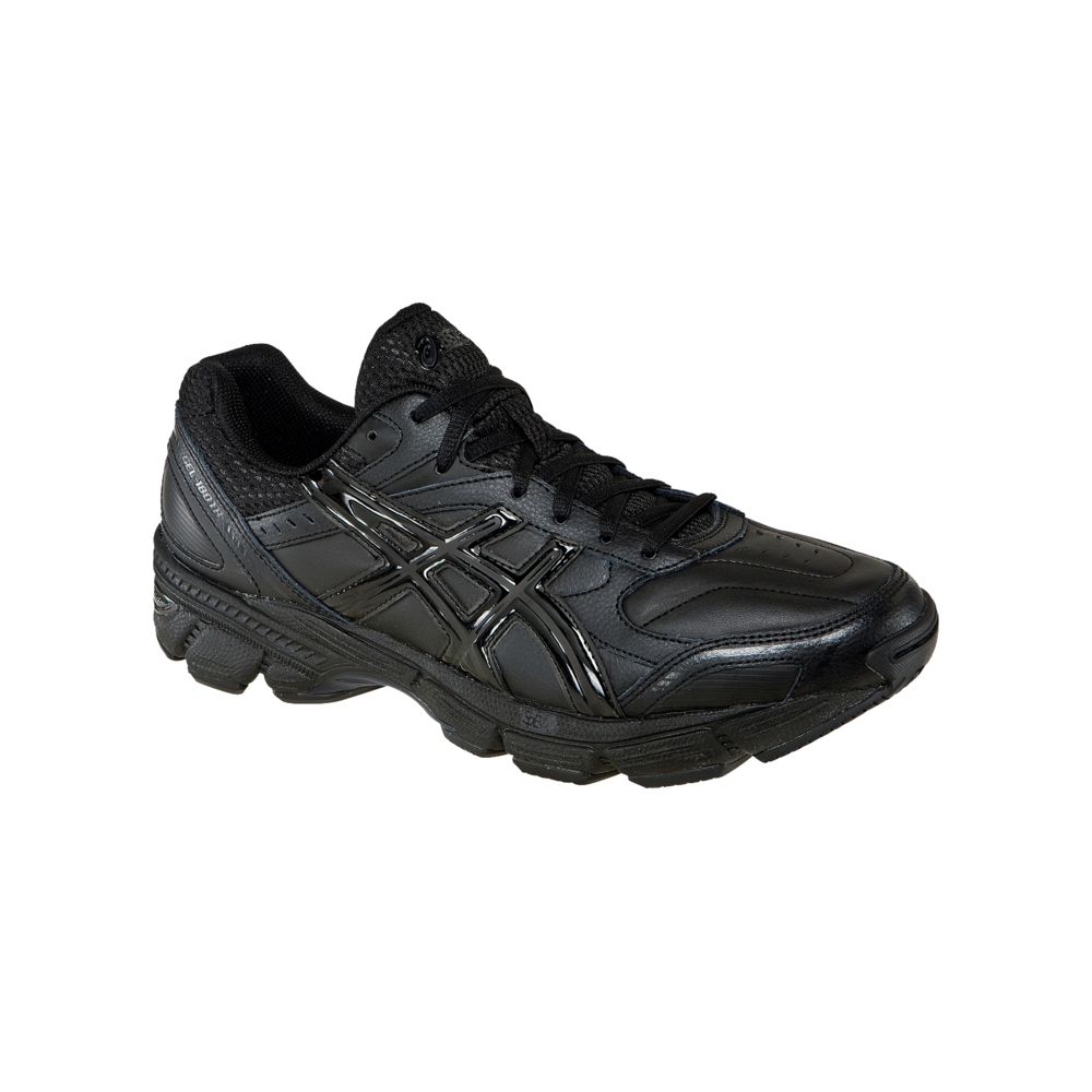 womens black leather gym shoes