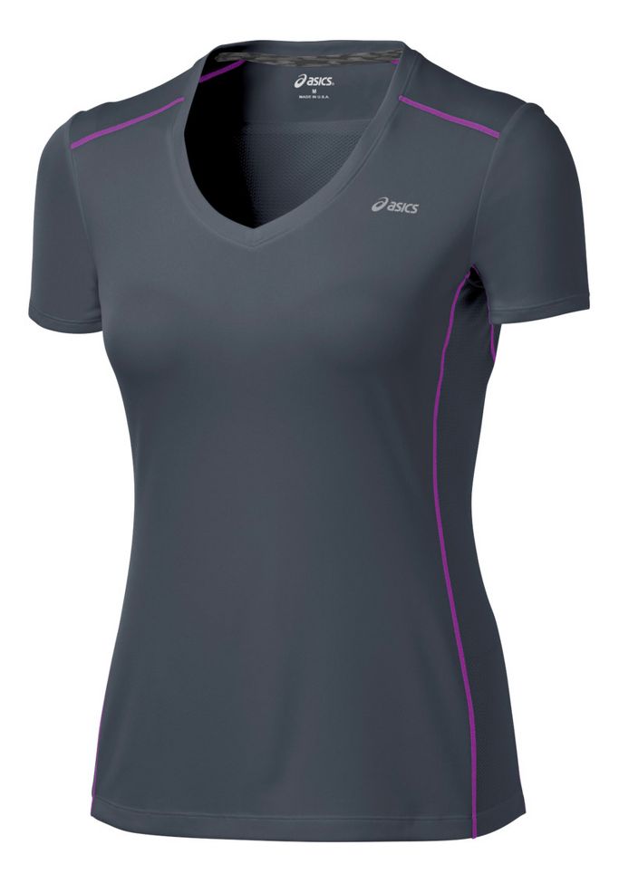Womens ASICS FujiTrail Short Sleeve Technical Tops