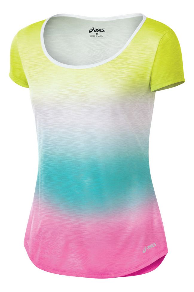 Womens ASICS PR Slub Short Sleeve Technical Tops