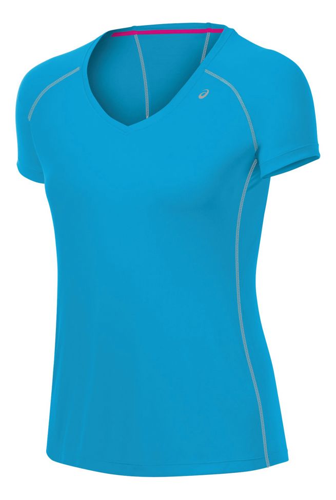 Womens ASICS Lite-Show Favorite Short Sleeve Technical Tops
