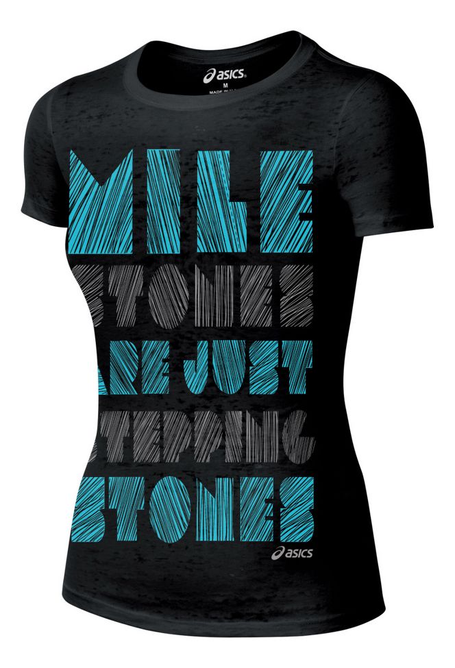 Womens ASICS Stones Tee Short Sleeve Technical Tops