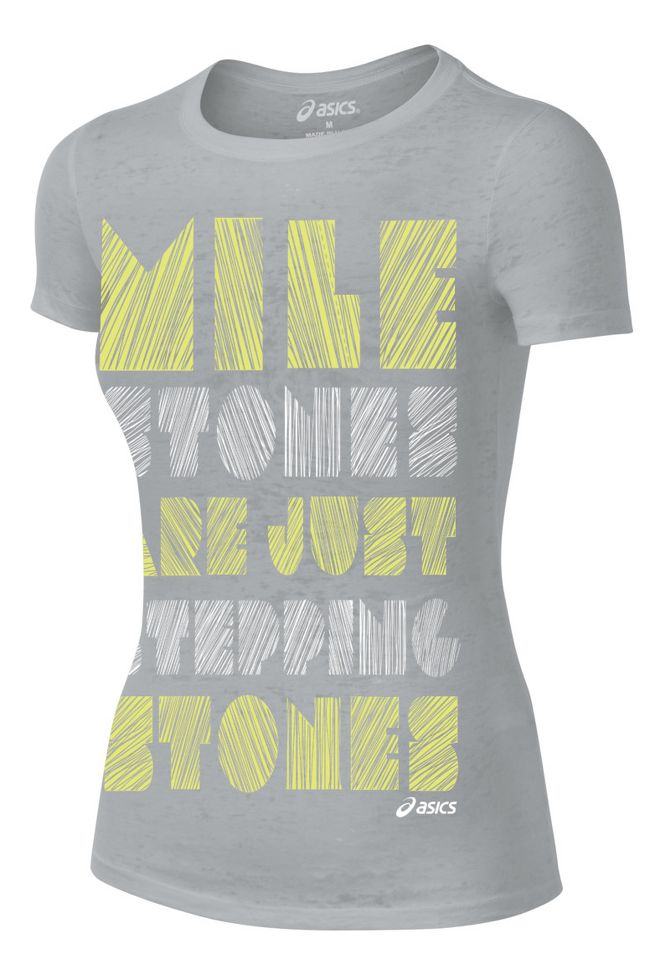 Womens ASICS Stones Tee Short Sleeve Technical Tops