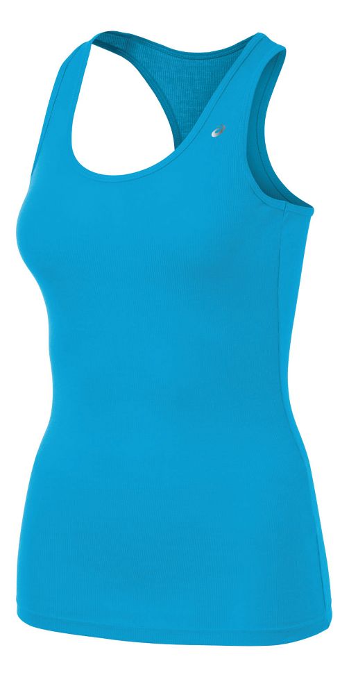 Womens ASICS Rib Racerback Tanks Technical Tops