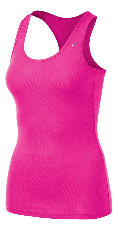 Womens ASICS Rib Racerback Tanks Technical Tops