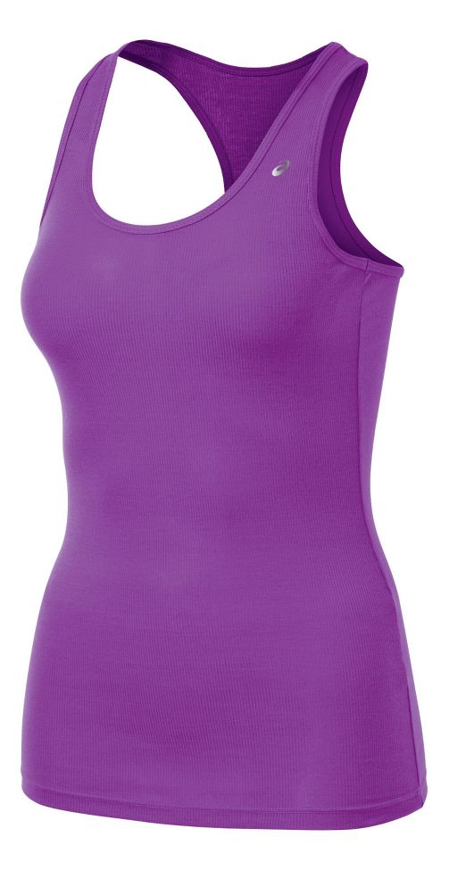 Womens ASICS Rib Racerback Tanks Technical Tops
