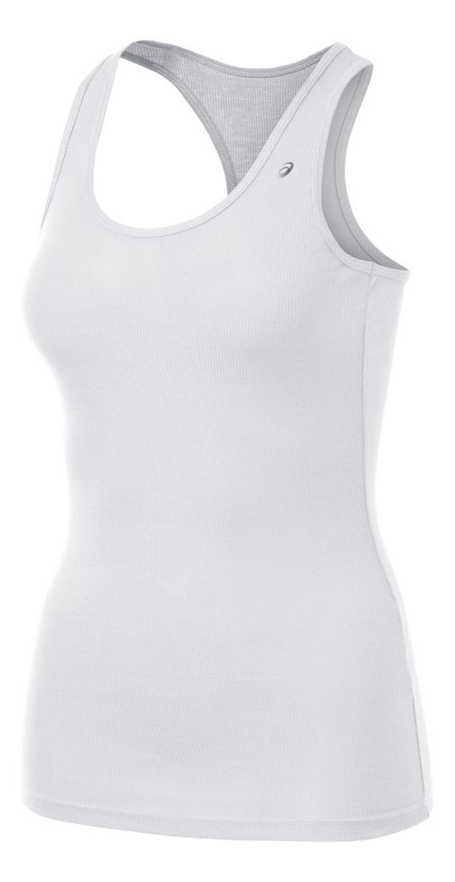 Womens ASICS Rib Racerback Tanks Technical Tops