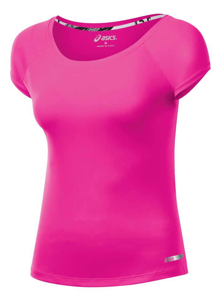 Womens ASICS Abby Short Sleeve Technical Tops