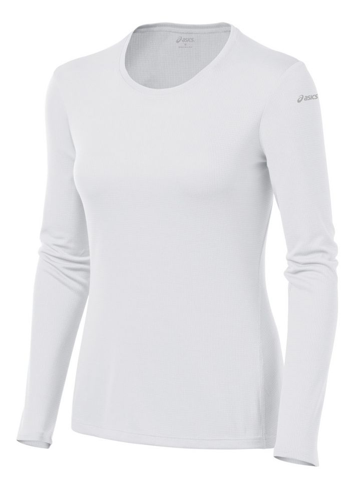 Womens ASICS Core Long Sleeve No Zip Technical Tops