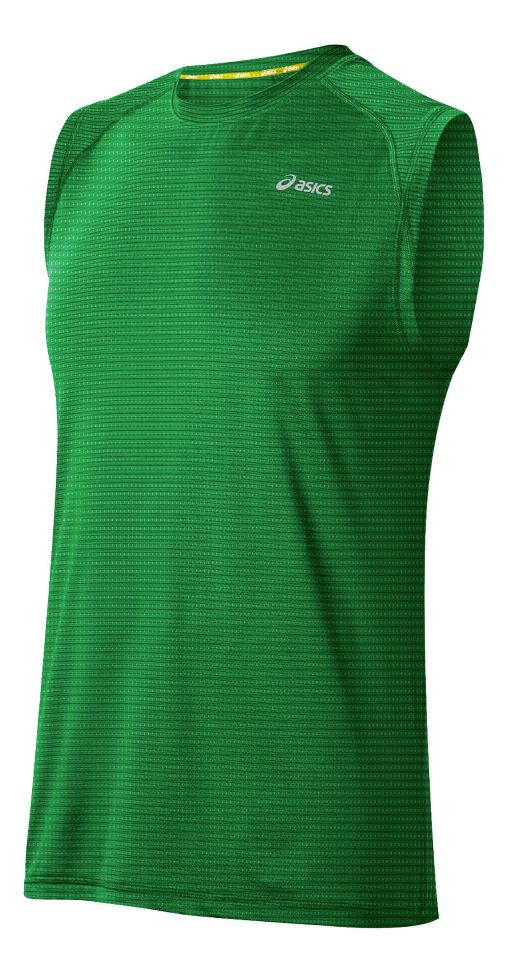 Mens ASICS PR Stripe Sleeveless Technical Tops