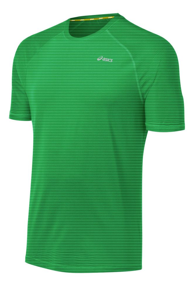 Mens ASICS PR Stripe Short Sleeve Technical Tops