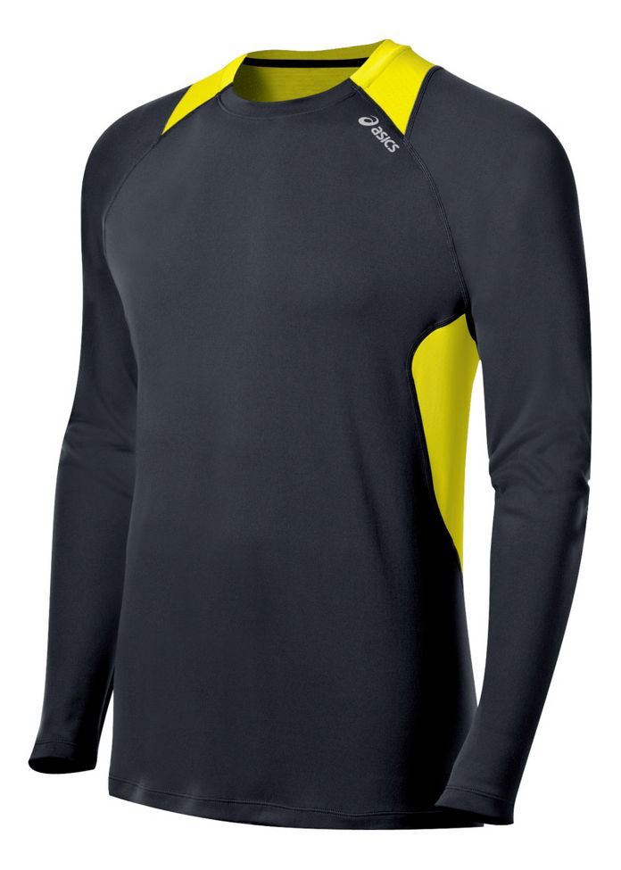 Mens ASICS Favorite Long Sleeve No Zip Technical Tops