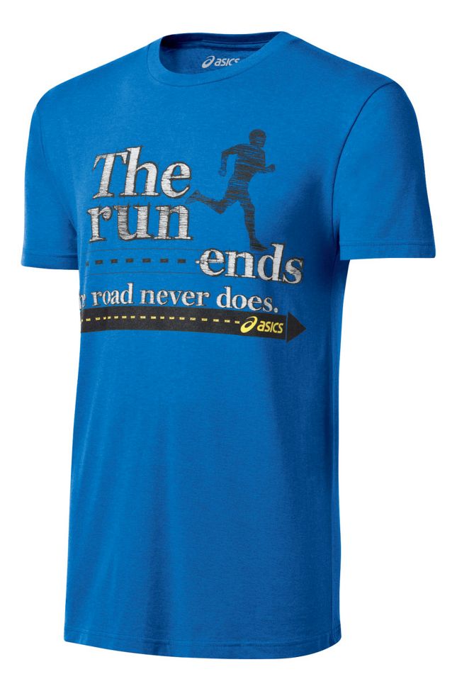 Mens ASICS The Run Tee Short Sleeve Technical Tops