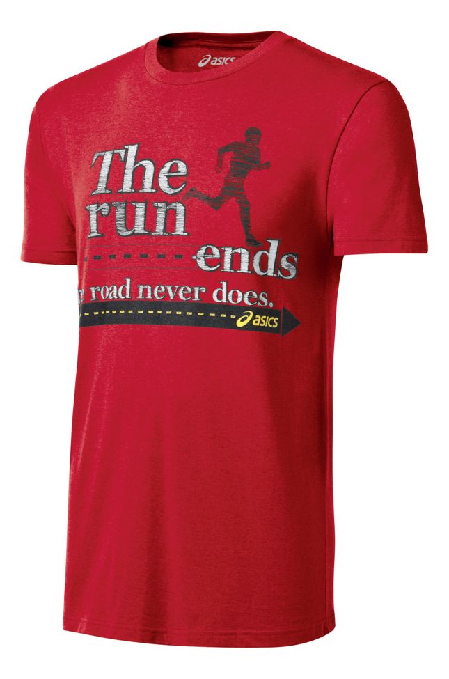 Mens ASICS The Run Tee Short Sleeve Technical Tops