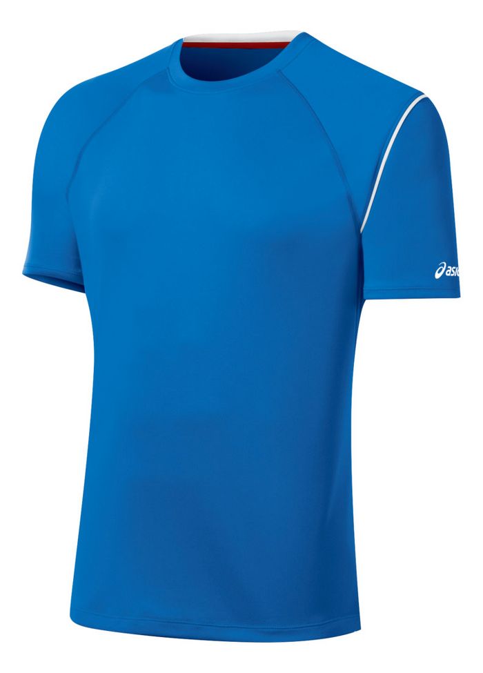 Mens ASICS Game Point Crew Short Sleeve Technical Tops