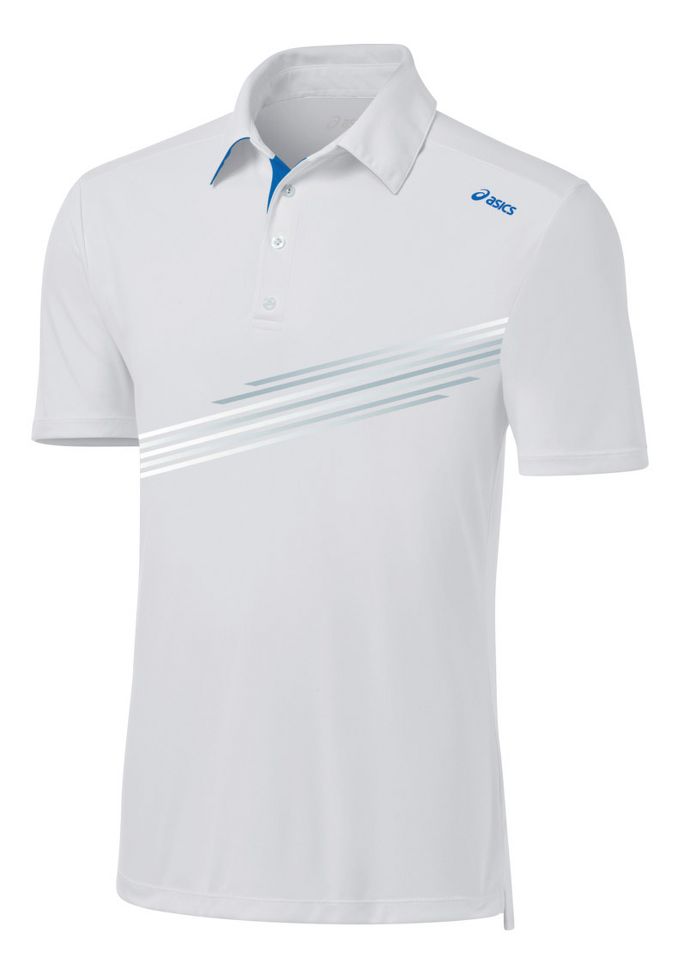 Mens ASICS Game Point Printed Polo Short Sleeve Technical Tops