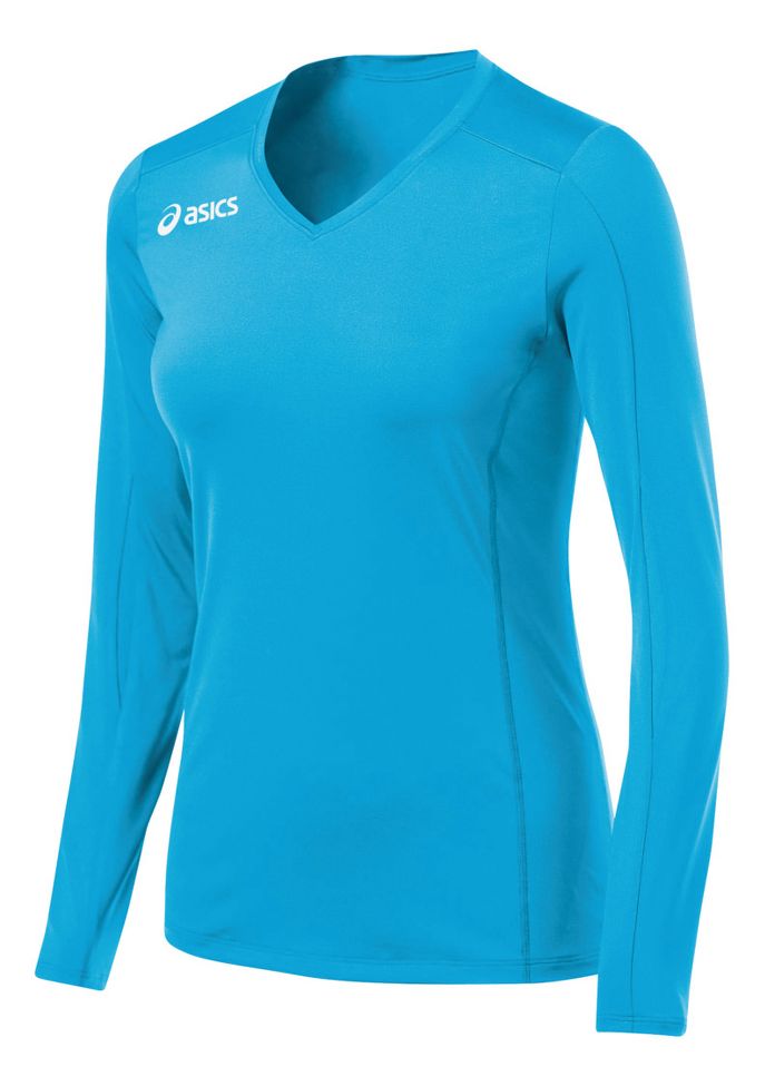 Womens ASICS Roll Shot Jersey Long Sleeve No Zip Technical Tops