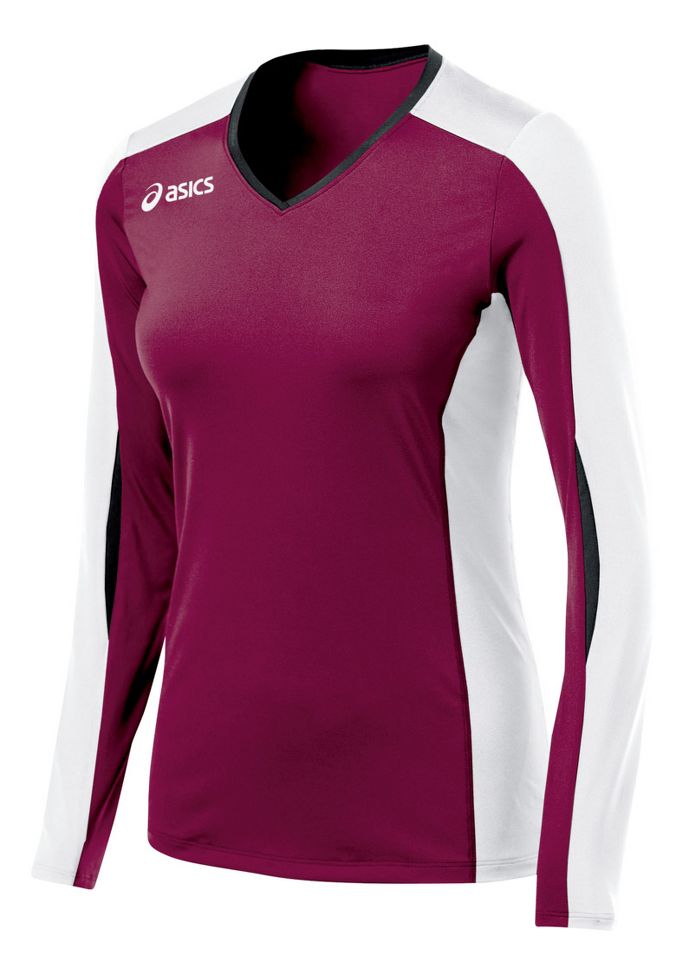 Womens ASICS Roll Shot Jersey Long Sleeve No Zip Technical Tops
