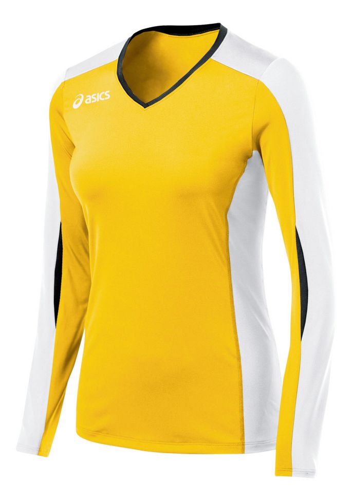 Womens ASICS Roll Shot Jersey Long Sleeve No Zip Technical Tops
