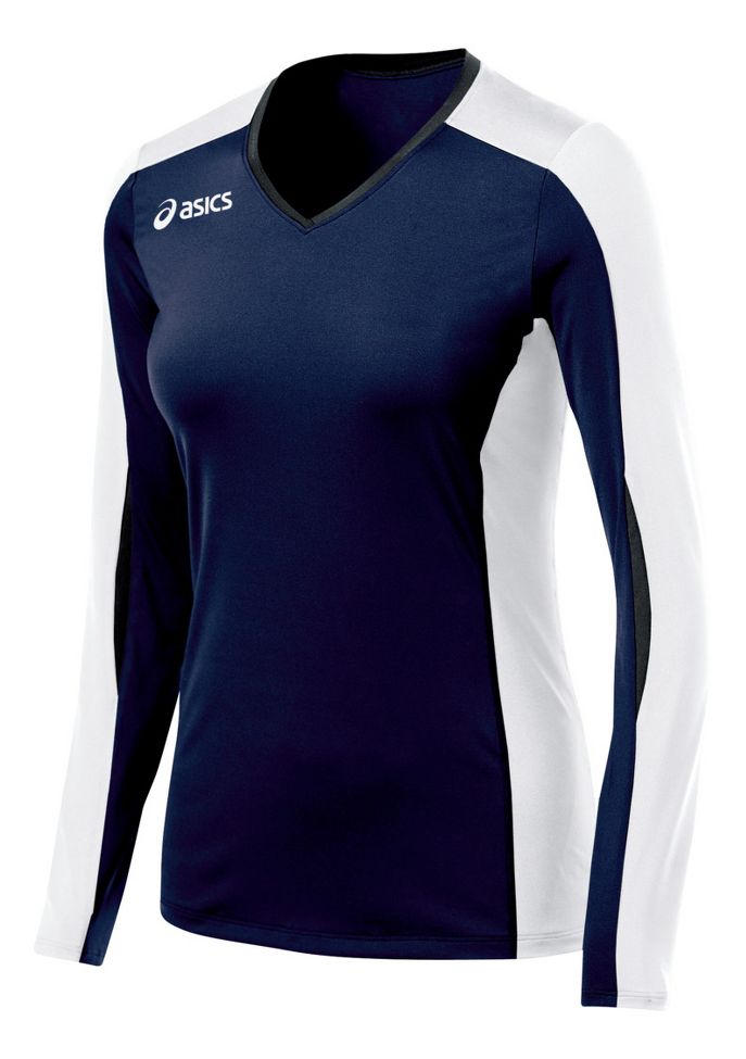 Womens ASICS Roll Shot Jersey Long Sleeve No Zip Technical Tops