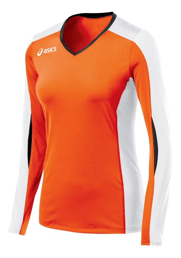 Womens ASICS Roll Shot Jersey Long Sleeve No Zip Technical Tops