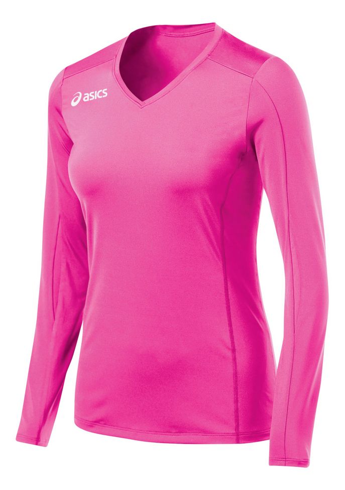 Womens ASICS Roll Shot Jersey Long Sleeve No Zip Technical Tops