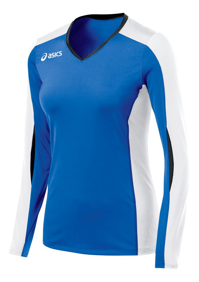 Womens ASICS Roll Shot Jersey Long Sleeve No Zip Technical Tops