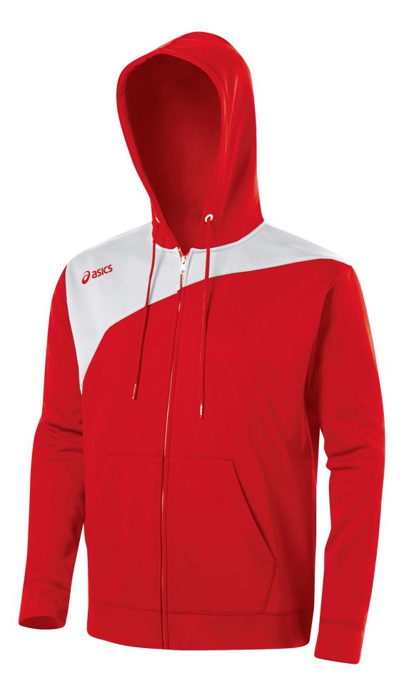 ASICS Poly Logo Fleece Warm-Up Hooded Jackets