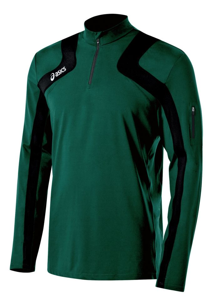 Mens ASICS Team Tech Long Sleeve 1/2 Zip Technical Tops