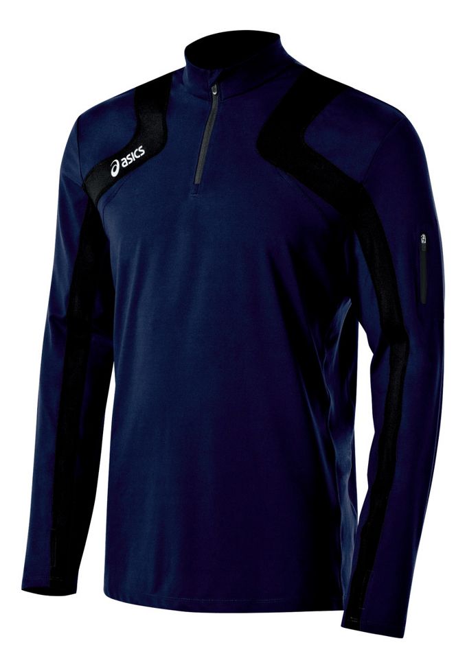 Mens ASICS Team Tech Long Sleeve 1/2 Zip Technical Tops