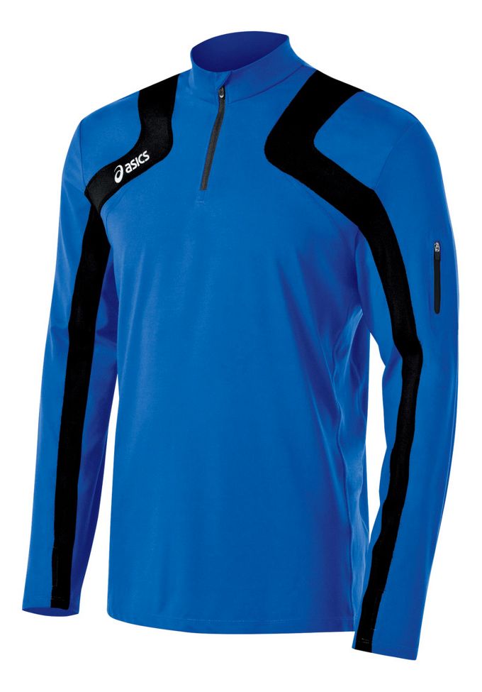 Mens ASICS Team Tech Long Sleeve 1/2 Zip Technical Tops