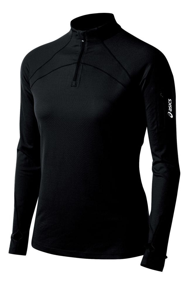 Womens ASICS Team Tech Long Sleeve 1/2 Zip Technical Tops at Road