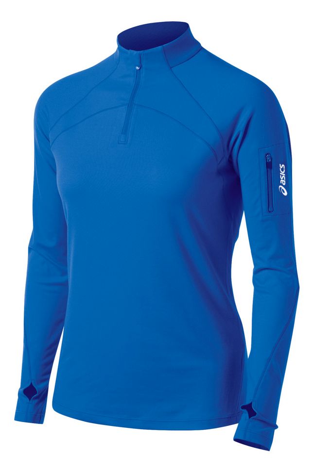 Womens ASICS Team Tech Long Sleeve 1/2 Zip Technical Tops