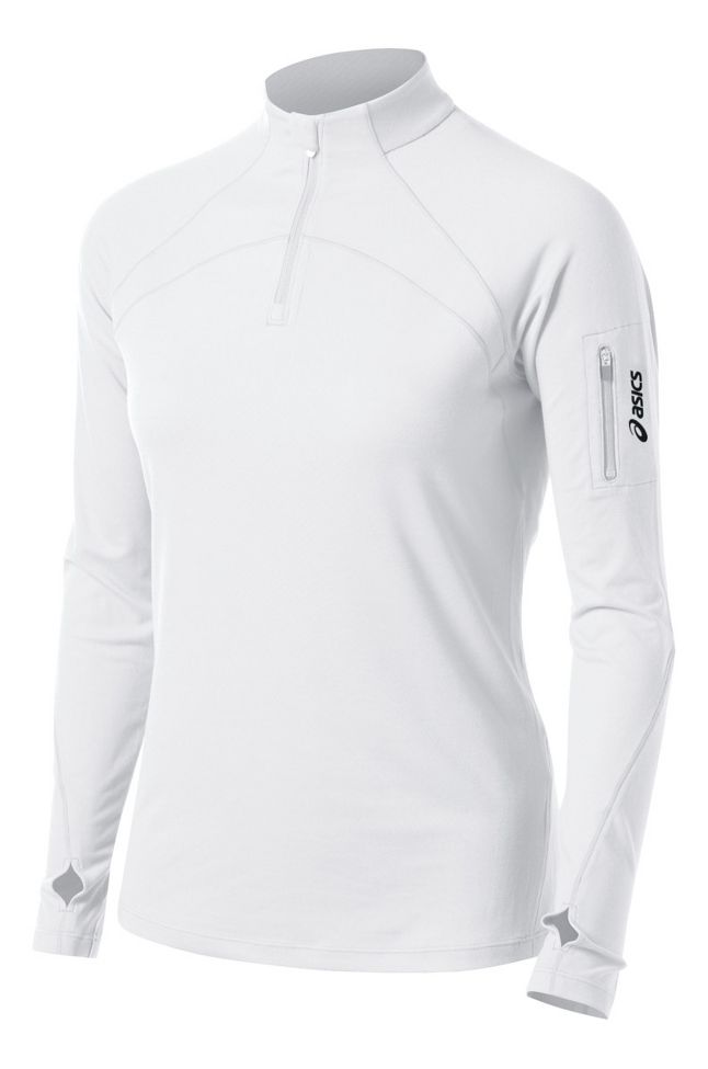 Womens ASICS Team Tech Long Sleeve 1/2 Zip Technical Tops