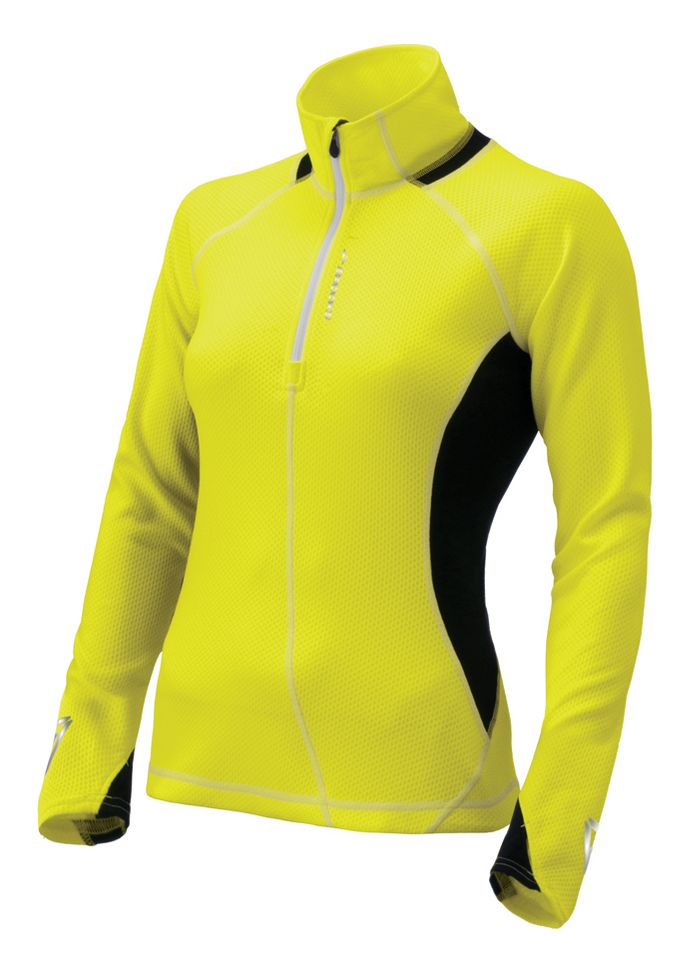 Womens Brooks Nightlife Podium 1/2 Zip Long Sleeve Technical Tops