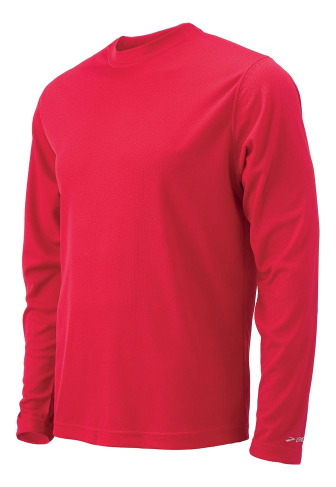 Mens Brooks Podium Long Sleeve No Zip Technical Tops