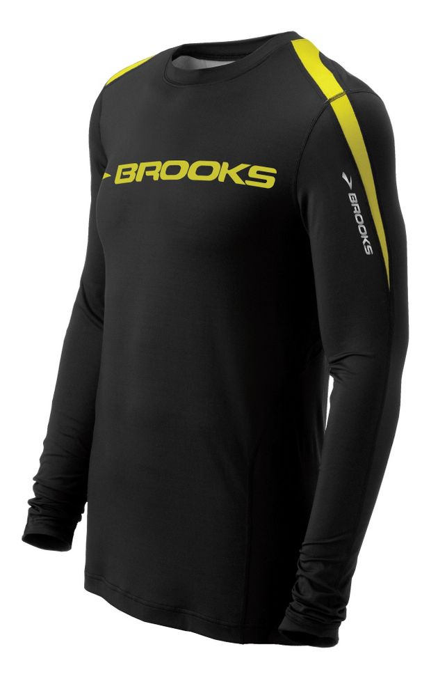 Mens Brooks ID Elite Long Sleeve No Zip Technical Tops