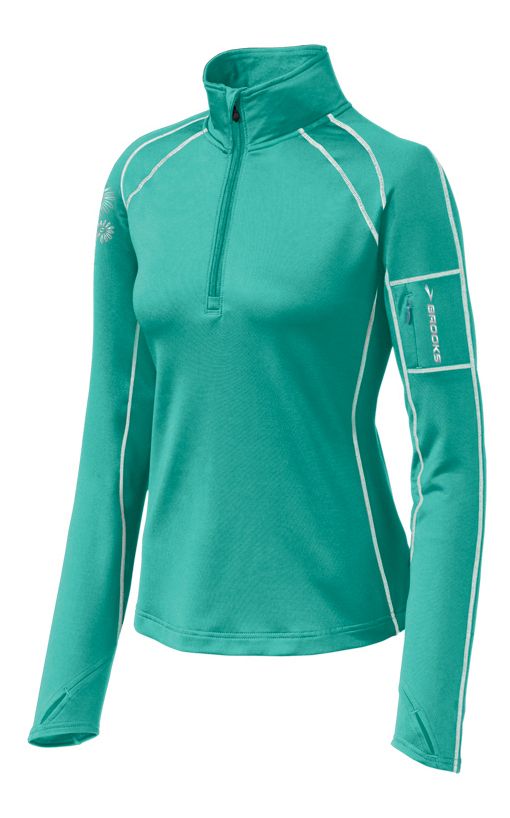 Womens Brooks Infiniti 1/2 Zip Long Sleeve Technical Tops
