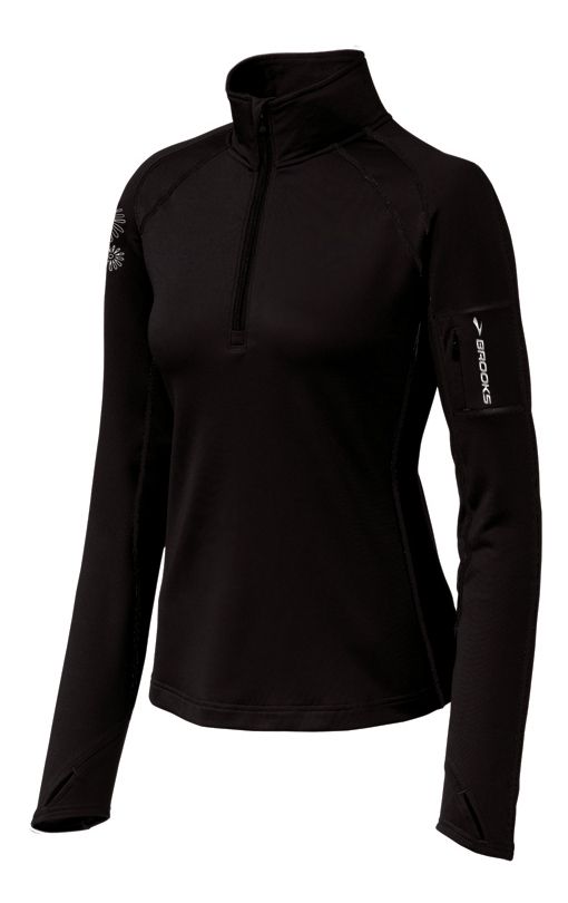 Womens Brooks Infiniti 1/2 Zip Long Sleeve Technical Tops