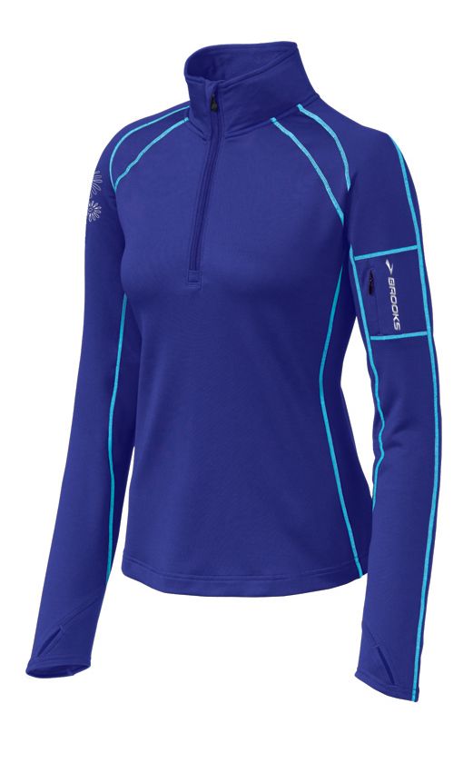 Womens Brooks Infiniti 1/2 Zip Long Sleeve Technical Tops