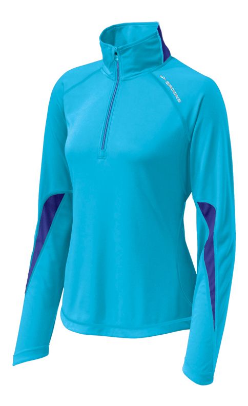 Womens Brooks Essential Run Long Sleeve 1/2 Zip Technical Tops