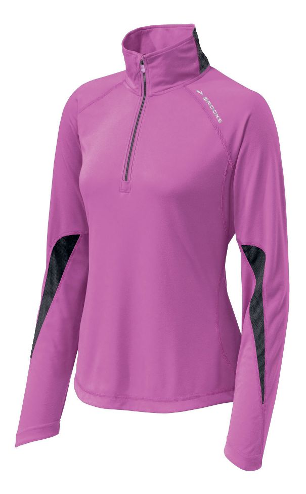 Womens Brooks Essential Run Long Sleeve 1/2 Zip Technical Tops
