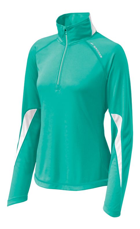 Womens Brooks Essential Run Long Sleeve 1/2 Zip Technical Tops